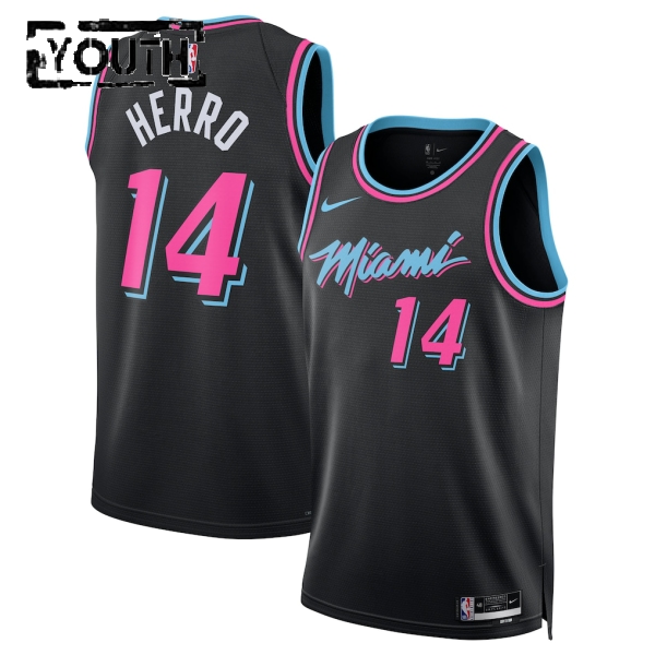 Miami Heat Trikot Tyler Herro Nike 2025-26 City Edition Schwarz Swingman - Kinder